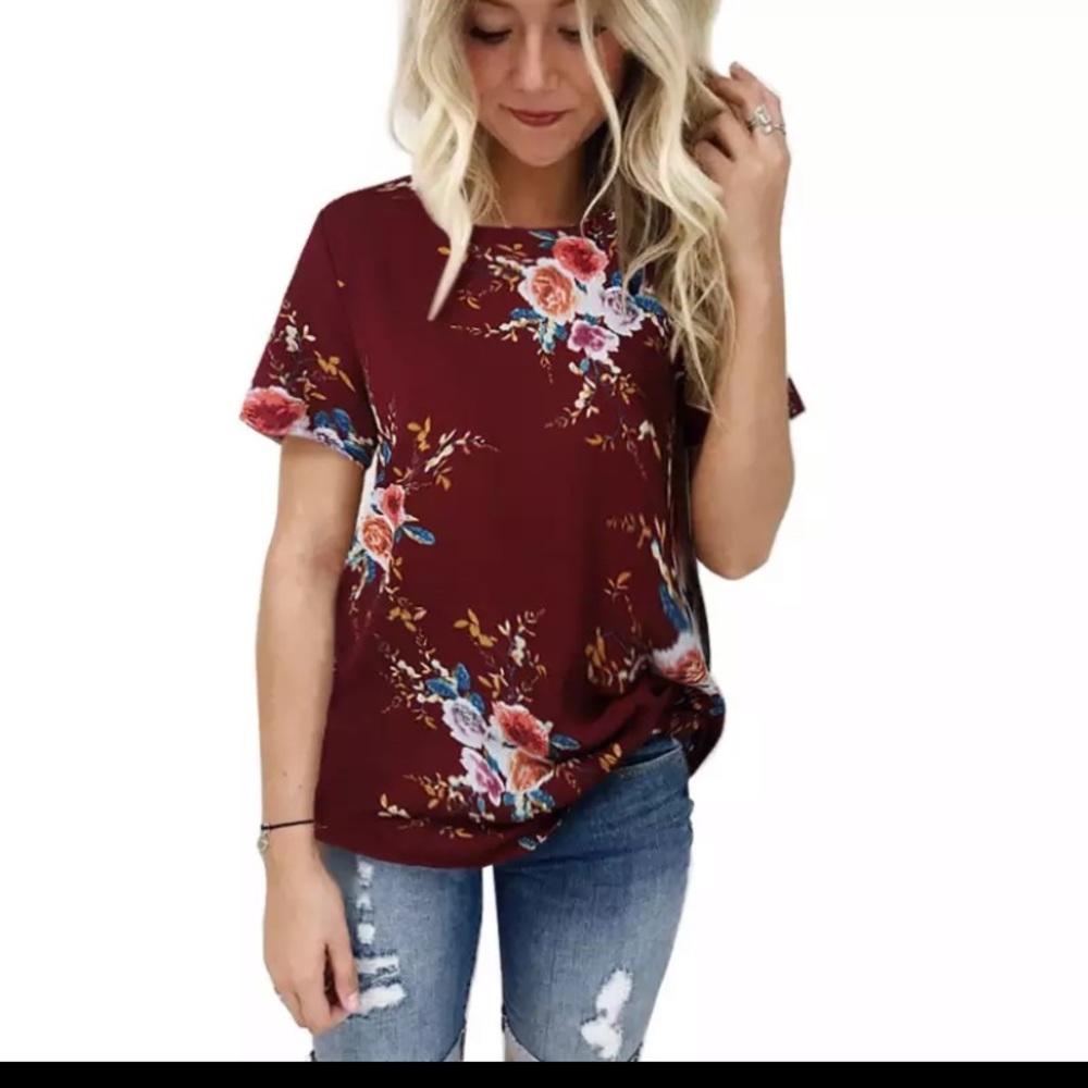 Burgendy Rose 🌹 🥀 Summer Top